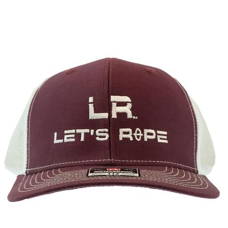 Let's Rope Maroon and White Meshback Cap